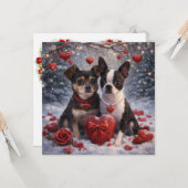 Louie & Luna Wish You a Happy Valentine's Day 7 カード (正面/裏面インサイチュ)