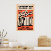 Louis Armstrong jazz poster - Satchmo at Symphony ポスター (キッチン)