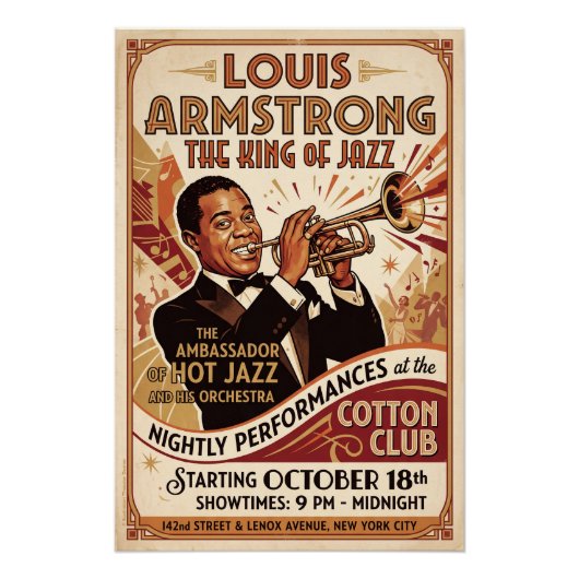 Louis Armstrong – King of Jazz  ポスター (正面)