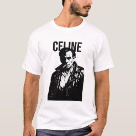 Louis-Ferdinand Celine Noir Rebel Portrait Tシャツ