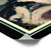 Louis Icart "Girl With Greyhounds" 16 x 20 ポスター (角)