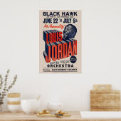 Louis Jordan jazz poster - Black Hawk - San ポスター (キッチン)