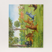 Louis Wainによる卵とスプーンのレース ジグソーパズル (縦)