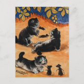 Louis Wainによる子猫とネズミの遊び時間 シーズンポストカード (正面)