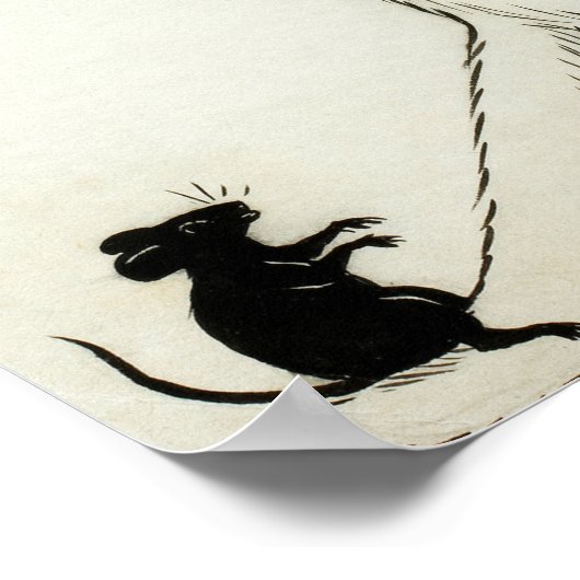 Louis Wainによる猫とネズミ ポスター (角)