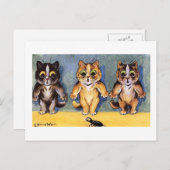 Louis Wainによる猫の怖さ ポストカード (正面/裏面)