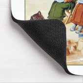 Louis Wainのビーチで猫たち マウスパッド (コーナー)