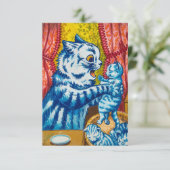 Louis Wainの猫と子猫 サンキューカード (スタンド正面)