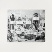 Louis Wainの猫教室 タペストリー (正面(横))