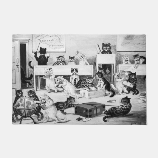 Louis Wainの猫教室 ドアマット (正面)