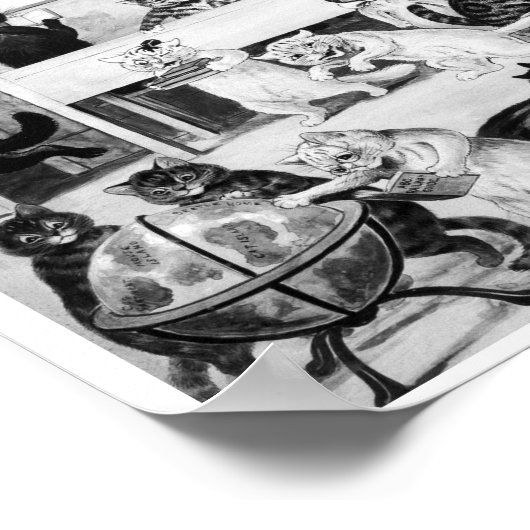 Louis Wainの猫教室 ポスター (角)