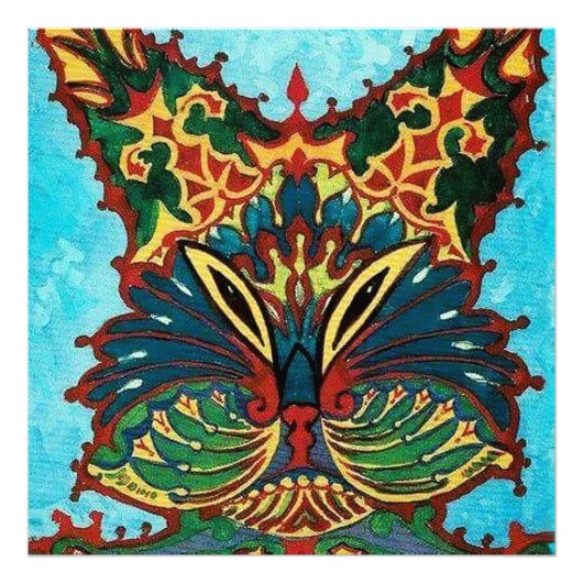 Louis Wainサイケデリックの「キャット」 フォトプリント (正面)