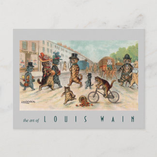 Louis Wainタウンキャッツ – ヴィンテージ・アート ポストカード