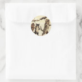 Louis Wainヴィンテージ猫シール ラウンドシール (バッグ)