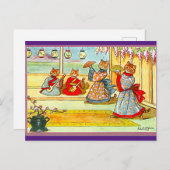 Louis Wain着物日本の猫アートはがき ポストカード (正面/裏面)