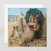 Louis Wain読サンキューカード『猫の本』 サンキューカード (正面/裏面)