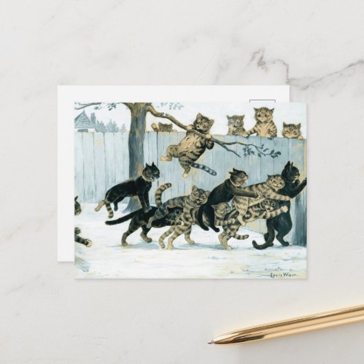 Louis Wain遊の猫 シーズンポストカード (正面/裏面インサイチュ)