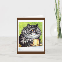 Louis Wain、コーヒーカップを持つ猫、アート