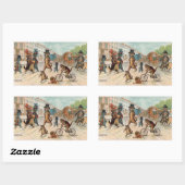 Louis Wain ビクトリアン - Town Cats 長方形シール (シート)