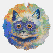 Louis Wain 2 Psychedelic Cats  オーナメントカード (正面)
