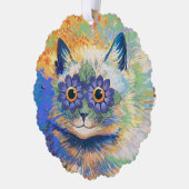 Louis Wain 2 Psychedelic Cats  オーナメントカード (左)