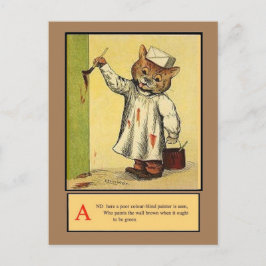 Louis Wain、Alphabet A Cat、アートポストカード ポストカード