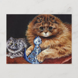 Louis Wain Catが猫の市場を持つ ポストカード