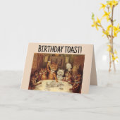 LOUIS WAIN CAT CATS BIRTHDAY PARTYトーストカード カード (黄色い花)