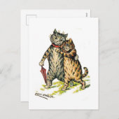 Louis Wain, Cat Couple シーズンポストカード (正面/裏面)
