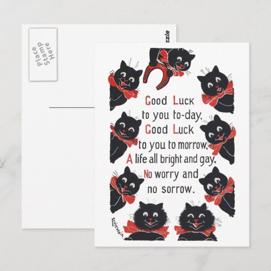 Louis Wain Cats ポストカード (正面/裏面)