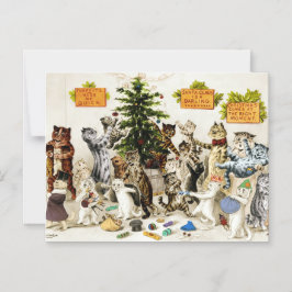 Louis Wain Cats Christmas Party Magnetic Card マグネット招待状