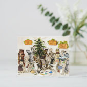 Louis Wain Cats Christmas Tree Decorating Party サンキューカード (スタンド正面)