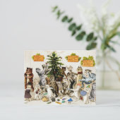 Louis Wain Cats Christmas Tree Decorating Party シーズンポストカード (スタンド正面)