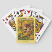 Louis Wain Cats in Flower Bed Personalized  トランプ (裏面)