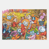 Louis Wain、Cats & Kittens ラッピングペーパーシート (正面2)