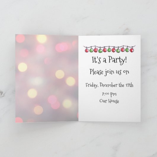 Louis Wain Christmas Cat Decorating Personalized 招待状 (内部)