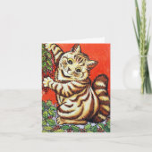 Louis Wain Christmas Cat Decorating Personalized 招待状 (正面)