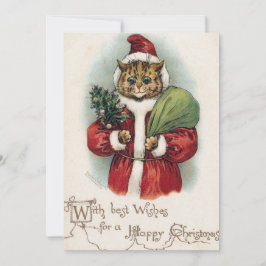 Louis Wain Christmas Cat Flat Greeting Card シーズンカード