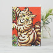 Louis Wain Christmas Cat Flat Holiday Card シーズンカード (スタンド正面)