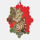Louis Wain Christmas Cats  オーナメントカード (左)