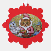 Louis Wain Christmas Cats  オーナメントカード (裏面)