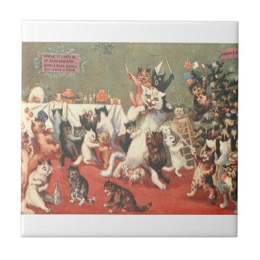 Louis Wain Christmas Party タイル (正面)
