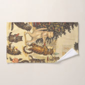 Louis Wain Christmas Party ハンドタオル (ハンドタオル)