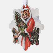 Louis Wain Christmas Time Cats オーナメントカード (左)