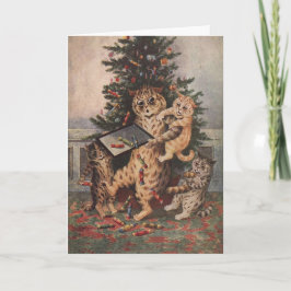Louis Wain Christmas Time in Catland Card カード