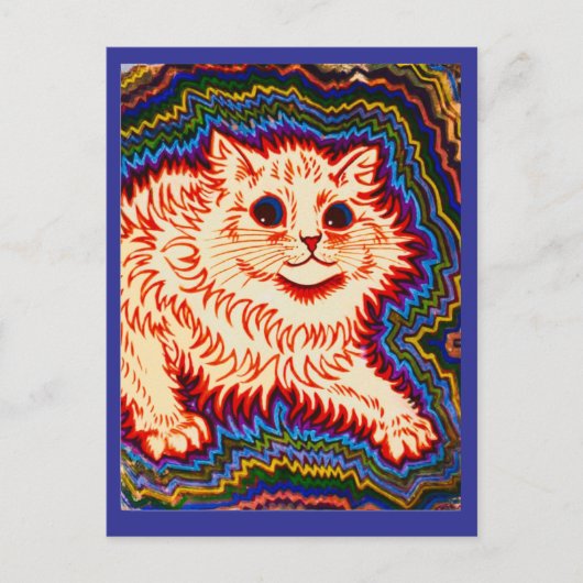 Louis Wain, Electric Cat,  Holiday Postcard シーズンポストカード (正面)