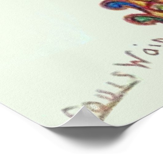 Louis Wain Fantasy Wallpaper Cat ポスター (角)