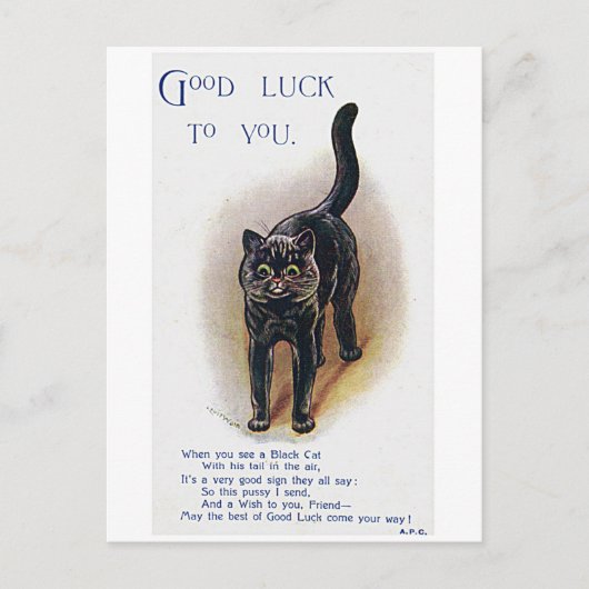 Louis Wain, Good Luck Cat,  ポストカード (正面)