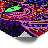 Louis Wain Psychedelic Cat ポスター (角)