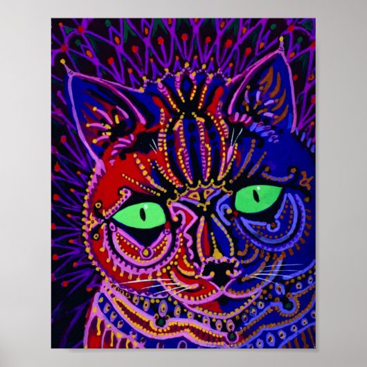 Louis Wain Psychedelic Cat ポスター (正面)